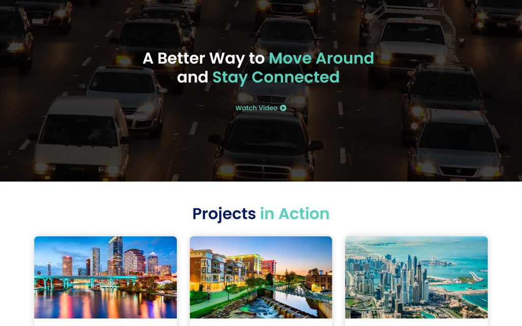 SNAAP: "A Better Way to Move Around and Stay Connected" video section
