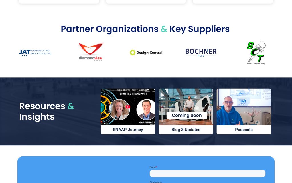 SNAAP: partner organizations and key suppliers